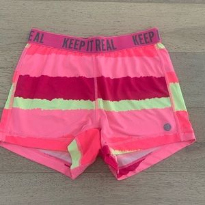 Neon workout shorts size small
